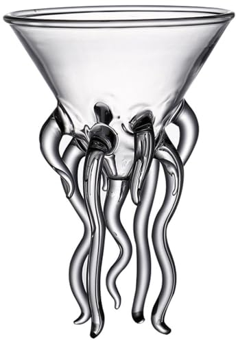 ABOOFAN Jellyfish Cup Wine Cup Octopus Decor Red Goblet Tall Glasses Drinking Glasses Christmas Wine Glass Bar Cups Beverage Serveware Decorative Wine Goblet Cocktail Glasses for Cocktails
