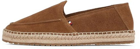 Tommy Hilfiger Espadrilles Homme Flex Loafer avec Logo, Marron (Coconut Grove), 42