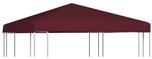Iiaky Pavillondach 310 g/m² 3x3 m Weinrot Ersatzdach Pavillon Pavillon Seitenwand BBQ Pavillon Dach