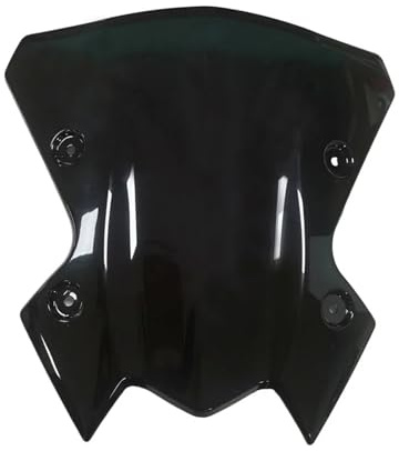 Windschild Motorrad Für Kawasaki Für Z900 2020-2023 Motorrad Windschutzscheibe Windschutz Vorne Kunststoff Wind Schild Bildschirm Deflektoren Windschutzscheibe(Schwarz)