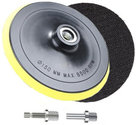 HOTCKB Plateau Poncage 150mm Disque Polissage avec M14 Plateaux Ponçage | 2 Pièce Plateau Polisseuse, 6 Pouces Plateaux Ponceuse, Auto-agrippante Plateau Pour Polissage Métal,Verre,Céramique,Voitures
