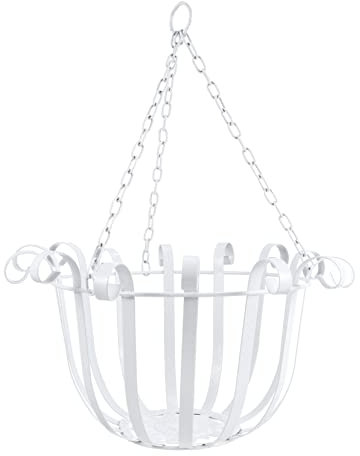 Happyyami Fioriera Sospesa in Ferro, Decorazione Per Matrimoni E Balconi, Supporto Per Piante Da Appendere, Vaso Per Fioriera Da Parete, Mensola Sospesa Per Esterni E Interni