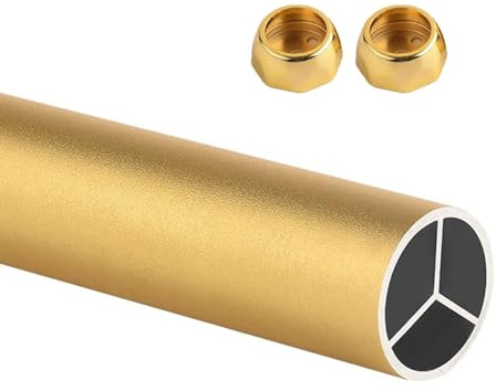 Kleiderstange Schrank Kleiderstangen mit Matter Oberfläche für Den Kleiderschrank, Robuste Kleiderstangen Zum Aufhängen von Kleidung, Aufbewahrungsstange aus Aluminium für Kleiderbügel Im Schrank(Gold