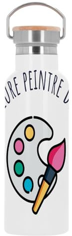 Bouteille Inox Gourde Thermo Isotherme - La Meilleure Peintre du Monde Peinture Artiste Creation Tableau - 500 ml (17 oz)