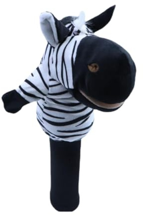 Ronyme Plüschtier Golf Holz Schlägerhaube Schutz Transportschutz Golfer Geschenk Golf Queue Schützen Hülle Hülle Golfschläger Kopfhaube, Zebra