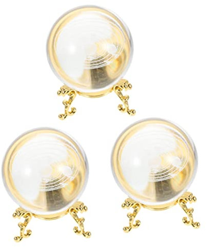 Zerodeko 3 Sets Kristall Kugel Mit Stand Planet Kristall Decor Desktop Decor Für Home Party