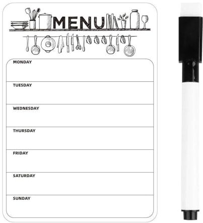1 Pièce De Babillard Magnétique Et 1 Morceau De Tableau Blanc Noir, Babillard De Réfrigérateur, Mini Note De Notes, Babillard Menu.