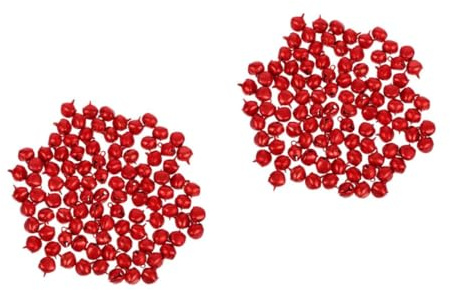 Uonlytech 2 Sätze Glocken Basteln Urlaub Party Für Dekoration Weihnachten Schüttgut Kleine Glöckchen Zum Basteln Klingglöckchen Weihnachtsglocken Aluminium Rot 100 Stück * 2