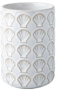 Soporte para Utensilios de Cocina Porta Utensilios de cerámica Vintage, Escultura en Relieve (Blanco) Organizador de Utensilios de Cocina