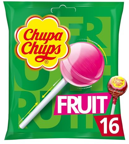 CHUPA CHUPS – Sucettes Fruitées Gourmandes, Saveurs Intenses et Texture Fondante (Sachet 192g) - Le Lot De 4