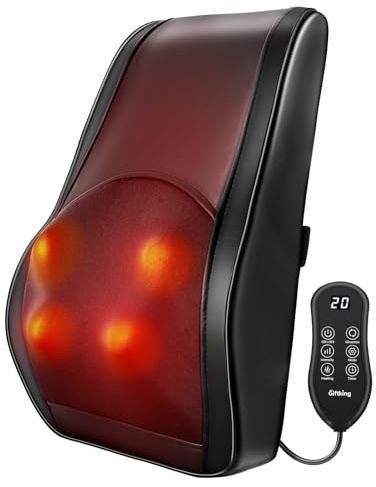 Neck Massager with Heat, Shiatsu Back and Neck Massagers, 3D Deep Tissue Massage Pillow for Back, Shoulder, Leg Pain Relief, Gifts for Mom Dad Wife, with Delicate Package & Card