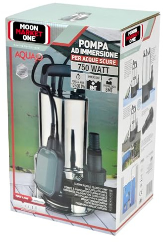 Pompa ad Immersione per Acque Scure in Acciaio Inox 750W