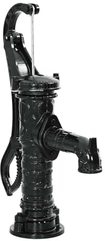 GeenYuu Svängbar pump, gjutjärn, manuell handpump, 66 x 45 x 16 cm med 38 mm inre gänga för fontän, trädgård, cistern, husvattenverk för vattenöverföring från djupbrunn och regnvatten