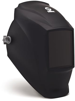 Miller 238497 Mp-10 Passive Welding Helmet - Durable Welding Helmet Non Auto Darkening - Welding Hood Protects Eyes, Neck and Face - Lightweight Welding Helmets For Men With 4 x 4 sq. in. Viewing Area
