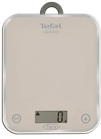 Tefal BC5004 Optiss Glass Balance de cuisine électronique Silver, électrique, argent, plastique