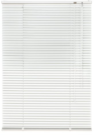 deko-raumshop Klemmfix Alu Jalousie Klemmrollo Faltrollo Aluminium Jalousette Weiß Breite 60 bis 240 cm Höhe 130, 160, 220 cm Klemmträger Montage ohne Bohren Lamellenbreite 25 mm (60 x 220 cm)