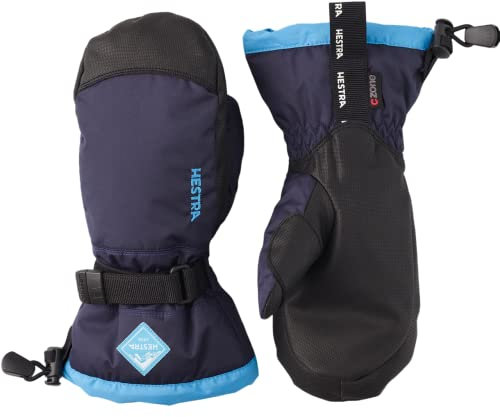 HESTRA Youth Gauntlet Wasserdichter CZone Junior/Kinder Fäustling, Drk Blue/Turq, 5