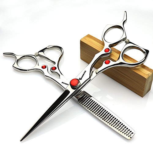Tijeras de peluquería estilistas de pelo profesional modelado tijeras de corte y tijeras de entresacar 6'