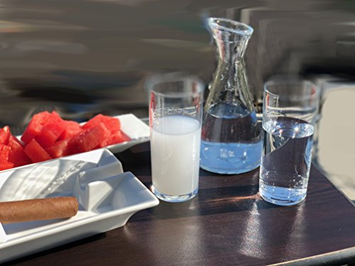 Topkapi 200.316-3-TLG Gedeck-Set aus Glas für Raki/Ouzo “Efendi”, 2 Original Raki Ouzo Gläser und eine Karaffe