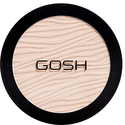 GOSH Dextreme High Coverage Powder I veganer Puder für alle Hauttypen I mattierend & langanhaltend für einen makellosen Teint I kein Maskeneffekt I verdeckt Unreinheiten I 002 Ivory