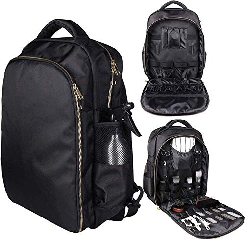 Multifunktionale Friseur Werkzeug Rucksack Barber Tasche Make-Up Werkzeug Rucksack, Reise Kosmetische Lagerung Tasche Scissor Pouch Friseur Werkzeug (Black)