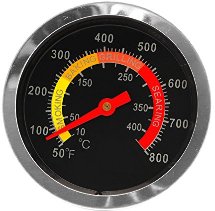 Thermometer, Edelstahlgrill BBQ Rauchergrill Thermometer Temperaturanzeige 10-400 ℃