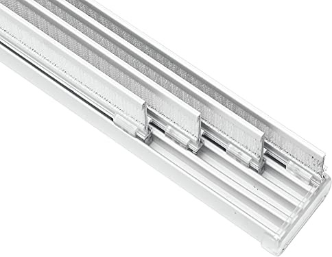 Gardinia Flächenvorhangschiene Komfort Komplett-Set 4-läufig Weiß 225 cm