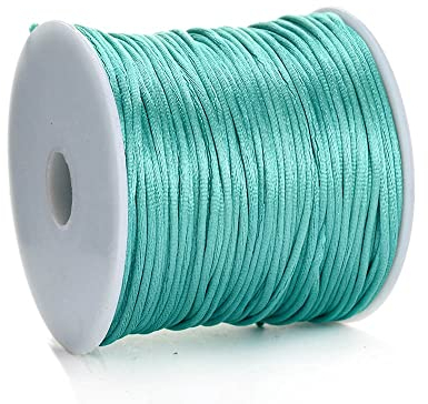 50 M/Rolle, 1 Mm, Baumwollkarte, Mehrfarbig, Knotenschnur, Nylonseil Für Schmuckherstellung, Zubehör, Diy, Geflochtenes Armband