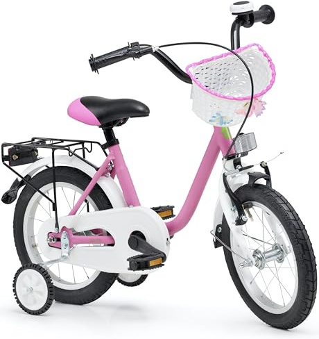 Bachtenkirch Qualitäts Kinderfahrrad 12,5 Zoll matt Pink Mädchen Kinderrad Fahrrad ab 3 Jahre