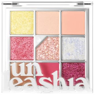 UNLEASHIA | Glitterpedia ögonskugga | palett | ögonmakeup | veganska sminkstygn | Kosmetika | Koreansk kosmetika | Dagligen | Glitter | skimrande | pärla | gnistrande (NR. 7 All of Peach Ade)