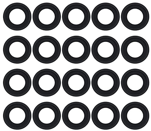 ECSiNG 20 guarnizioni per tappo di scarico dell'olio 1005593 compatibili con FOCUS C-MAX COUGAR EXPLORER auto motore in gomma rondelle per tappo coppa 13 mm ID 22 mm OD 2,8 mm spessore
