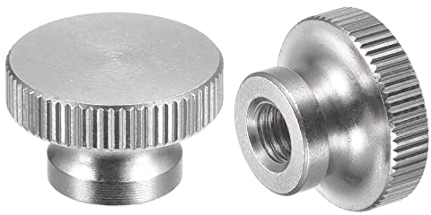 sourcing map Rändelmuttern 5Stk. M5xD16mm x H10mm 304 Edelstahl Rändelmutter mit Manschette