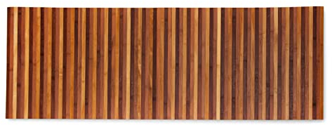 CosìCasa Bambusmatte – Vielseitiger Bambusteppich aus Bamboo als Badezimmer Matte, Badematte Holz oder Bad Läufer – die stilvolle Badematte Bambus als Bambus Deko (Braun - 50X140)