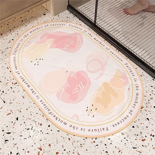 Badezimmerteppich, Badematte Rutschfest, Duschmatte Rutschfest, Duschvorleger, Badvorleger Badteppich Waschbar Teppich Badezimmer, Bathroom Mat, Bath Mat Mats, Bad Teppich, Helle Farbe-80x150cm