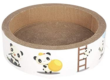 Kratzbrett Kratzpappe Runde Gewellte Katzenstreumühle Schützt Sofa Katzenspielzeug Katzenkratzbrett Katzenkratzbecken Für Das Katzentraining Im Innenbereich Kratzmatte Kratzbrett Katze ( Color : A )