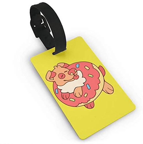 Gepäckanhänger mit Handschlaufe, langlebig, Donut-Hunde, Reisekoffer, Taschenanhänger, Identifizierungsetikett