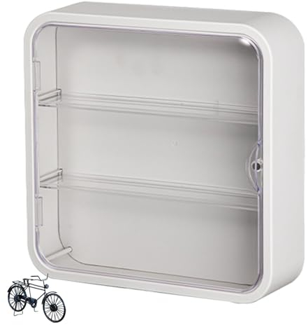 Vitrine für Sammlungen, Sammlervitrine für Dekorationsfiguren, Aufbewahrungsbox für 3-schichtige staubdichte Figuren, Organizer für Puppen zum Sammeln