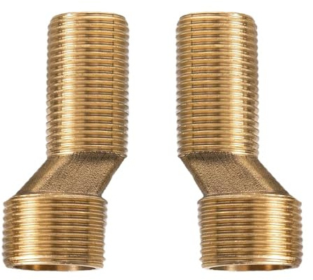GSCRE S Anschluss 1/2 auf 3/4, Dusche Duscharmatur Adapter | Shower Schwenkarm Wasserhahnanschluss 3/4 Zoll Auf 1/2 Zoll Messing VerläNgerungsarm Duscharmatur-adapter für Badezimmer
