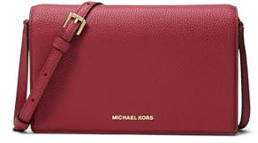 Michael Kors Borsa a tracolla Jet Set da donna con patta media, Rosso scuro, taglia unica