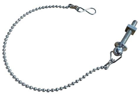 JAM2DAY Chaine de bonde chromée 260 mm pour éviers et lavabos, Accessoire Argenté, 26 cm, Chromé
