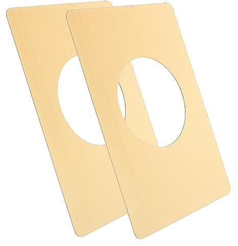 ARTIBETTER 2 Piezas Placa De La De La Puerta Placa Cubre Cerrojo Placa De Refuerzo De La Puerta Delantera Chapa De Refuerzo Para Puerta De Garaje Cerradura Acero Inoxidable Golden