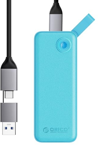 ORICO 2TB SSD Externo hasta 1050 MB/s, Disco Duro Externo SSD Portatil con Cable USB C y A 2 en 1, Compatible con iPhone 16 Pro MAX, Tableta, Computadora Portátil - B10PRO(Verde)