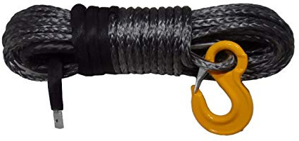STRAFBRG Black 12mm*30m Synthetic Rope,Winch Rope 12mm,Rope For ATV Winch Accessaries,Kevlar Winch Rope, Stronger Wear Resistance