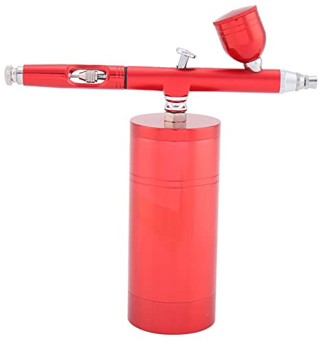 Akozon 0.3mm Mini Air Compressor 7CC Spray Gun Set for Airbrushing Art - for Crafts, Model Painting, and Nail Art