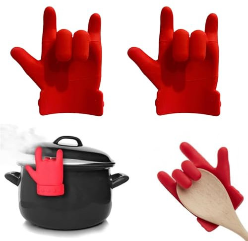 ElevaPulse 2 pezzi per utensili da cucina – divertente utensile da cucina in silicone, senza BPA, resistente al calore, design antiscivolo, pratico accessorio da cucina e idea regalo per la cucina