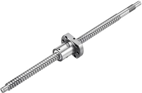 QUARKZMAN Husillo de bolas SFU1204 (Diámetro 12mm, Paso 4mm, Longitud 300mm) con Tuerca de Husillo de Bolas Kit de Husillo de Bolas Anti Juego para Mecanizado de Extremo Estándar | Con tuerca de husillo de bolas, kit de acabado estándar, para piezas de máquina CNC BK/BF12