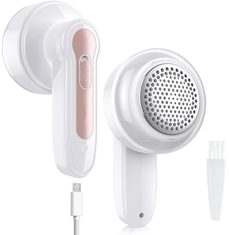 TLG Electric Fabric Shaver Lint Remover – USB Rechargeable Bobble Fluff Remover Fuzz Pilling for Clothes, Sweaters, Carpets, Sofa