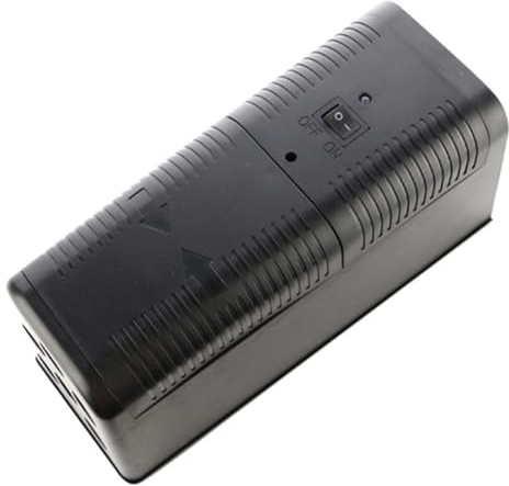 Ptdfjspt 1 Pezzo Dispositivo Elettronico Ad Alta Tensione per Topi Domestici in ABS Nero 23.5x10.2x11.3cm Trappola per Topi Elettronica da Interno
