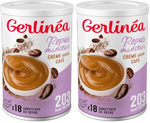 Gerlinéa - Crème Repas Minceur - Substitut de Repas Complet et Rapide - Saveur : Café - 540 g