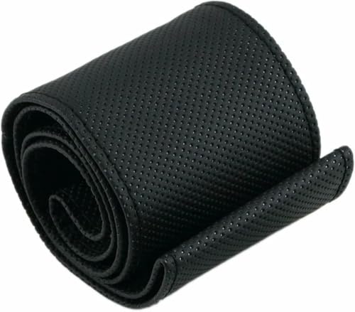 LSYSND Auto-Lenkradbezug, Fell-Lenkradbezug fürs Auto, universell, 38 cm, geflochten, Schutzbezug für das Auto-Lenkrad, Leder, rutschfest, für Innenteile, Lenkradbezug
